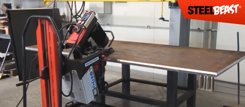 Big Steel Big Machine & Big Results With The ABM-50 Auto Feed Double Sided Beveller