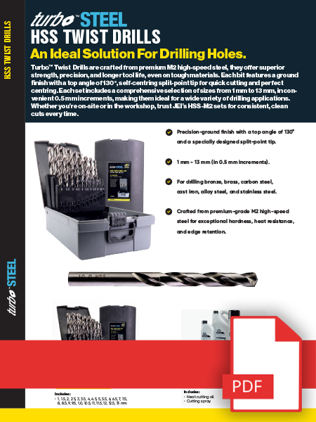 Turbo™ HSS Twist Drills - Brochure