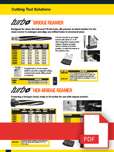 Turbo™ Hex Bridge Reamers - Brochure