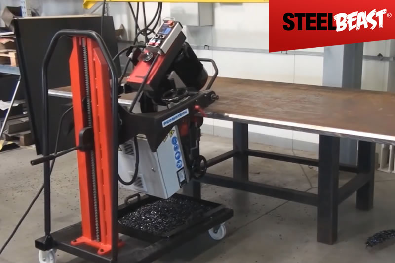 Big Steel Big Machine & Big Results With The ABM-50 Auto Feed Double Sided Beveller